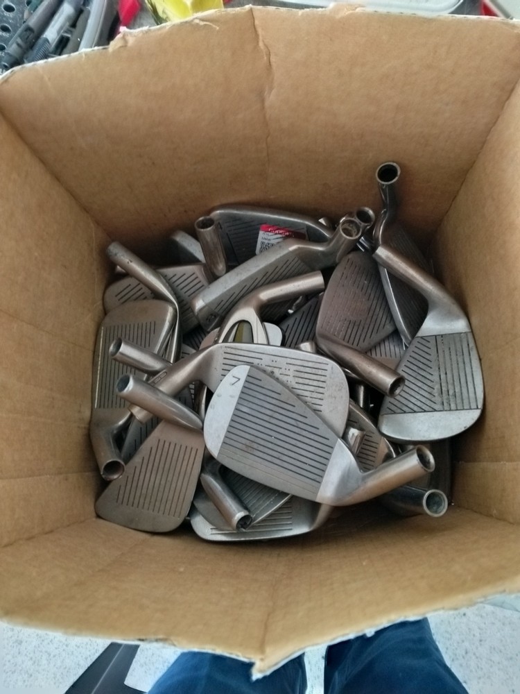 Mixed Irons Set, 4 Thru 9, 6 HEADS ONLY, .370 Hosels, VARIOUS Brands/Unbranded.