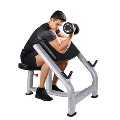 Preacher Curl Weight Bench with Adjustable Seat Workout Bench for Home Gym