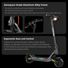 RS500 1000W Electric Scooter 35Miles Max Range 624Wh Battery Fingerprint Unlock