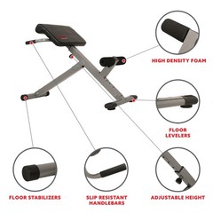 Foldable Roman Chair 45 Degree Adjustable Hyperextension Abs Workout Support Pad