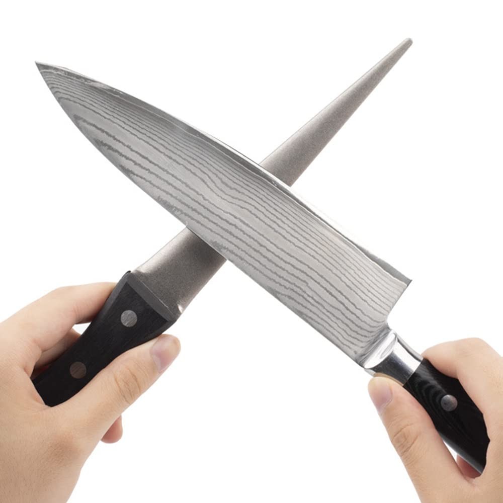 10.6 Inch Diamond Sharpening Rod Stone, Medium, Stone