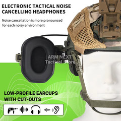 Shooting Earmuffs Tactical Helmet Headset Electronic Hearing Protector Headphone