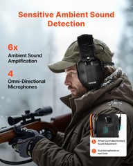 VEVOR Safety Earmuffs Bluetooth Hearing Protection Ear Muffs Noise Reduction