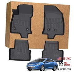 Floor Mats for Chevrolet/Chevy Volt 2016-2019, Heavy Duty TPE Waterproof Non
