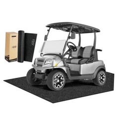 Golf Cart Garage Floor Mat 8.85×5.0 ft – Oil Absorbent Waterproof Slip Black