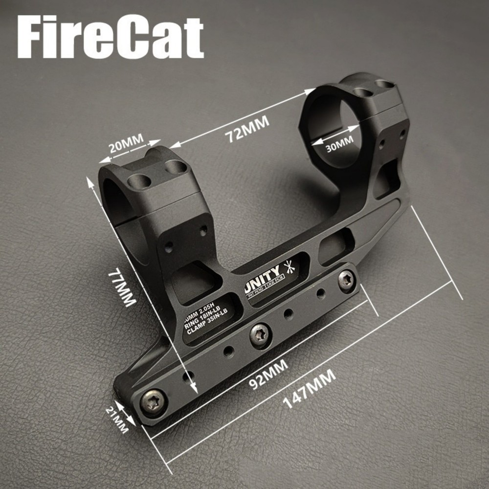 UNITY LPVO 30mm Scope Mount One Piece Cantilever w/ 45 Degree RMR Side Mount