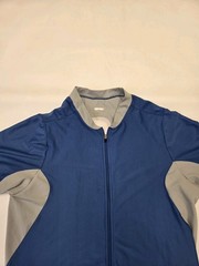 NIKE Cycling JERSEY Sz XL Bike Zip blue Gray Polyester Elastane Short Sleeve Men