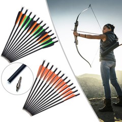 20 inch Archery Carbon Crossbow Bolts Half Moon Nock OD 8.8mm Arrows Hunting