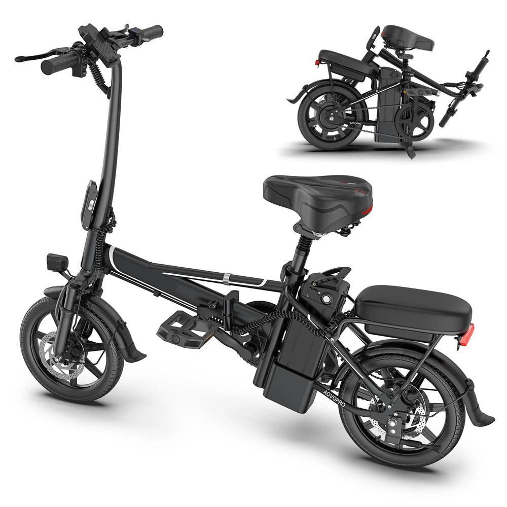 14INCH Lightweight Folding Electric Bike Bicycle Commuting 10.5ah/15.6ah 500W