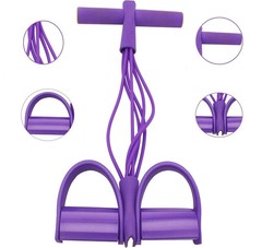 6 Tube Pedal Resistance Band Sit Up Pull Rope Yoga Fitness Exercise Equipment UK