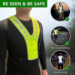 MaximalPower Reflective Vest for Walking at Night – Adjustable Reflective Safety