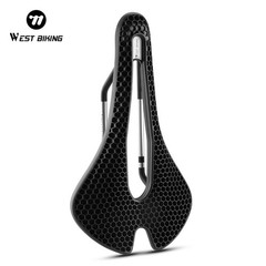 WEST BIKING Bicycle Saddle 3D Honeycomb Hollow MTB Road Bike Seat Cushion Blue