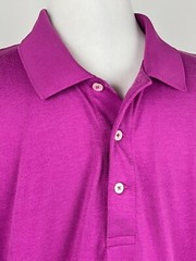POLO GOLF Ralph Lauren S/S Performance Polo Shirt w/Shirttail Hem – XL, Fuchsia