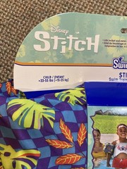 New with Tags Disney Stitch Swimways Swim Trainer Life Jacket 33-55 Pounds