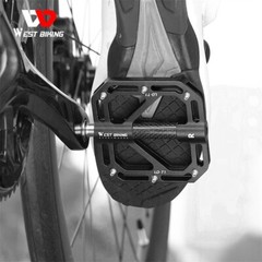 WEST BIKING Bicycle Pedals Titanium Carbon Fiber Axle 3 Bearing Cycling Pedals