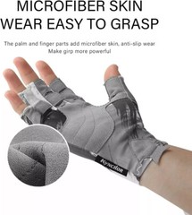 UPF50+ Fishing Gloves UV Sun Protection Gloves Fingerless Gloves for Men Women