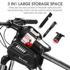 WEST BIKING Cycling Bike Bicycle Top Tube Front Frame Bag Waterproof Hard Shell