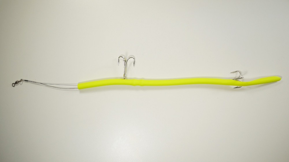 (2 Pack) Double Treble Classic Cuda Tube -Yellow, Black, Green, Orange, Pink,Mix