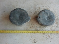 Vintage 9 1/2 Pounds Raw national Lead Ingots Lot 26-33-1