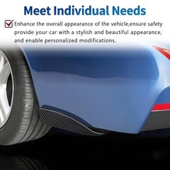 Universal Rear Diffuser Car Spoiler, Rear Bumper Lip Body 10.6inch Carbon Fiber
