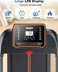 Compact Foldable Treadmill for Home – Portable Under Desk Walking Pad