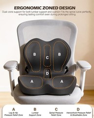 Vdovsta Ergonomic Seat Cushion for Tailbone & Low Back Pain Relief, model 001