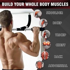 Heavy Duty Adjustable Pull Up Bar for Doorway – Strength Training at Home