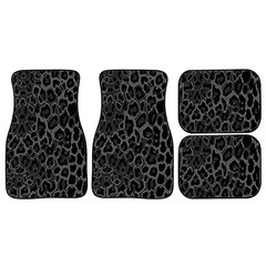 Auto Front & Rear Floor Mat for Women Men,Leopard Car Mats 4 Black Leopard