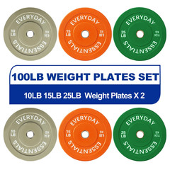 WEIGHT PLATES Olympic Dumbbell Rubber Bumper 10/15/25/35/45/55/100/160 Lbs