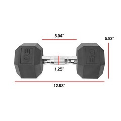 Set of 2 CAP Barbell Rubber-Coated Hex Dumbbells