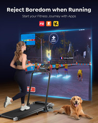 Walking Pad Treadmill with Incline, 2 in 1 Foldable Treadmills for Home Small Of