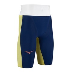 Mizuno GX SONIC ROYAL PW N2MBD001 Men&rsquo;s Racing Swimsuit Navy/Yellow NEW