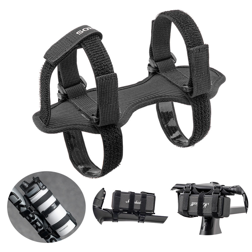 ROCKBROS Portable Bike Speaker Mount Handlebar Bicycle Holder Straps Adjustable