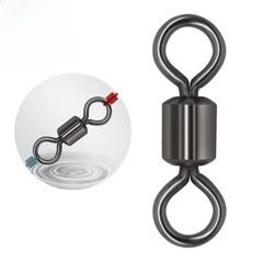 100PCS Rolling Barrel Swivel 42-330lb Fishing Swivels Solid Ring #1-#8,1/0-6/0