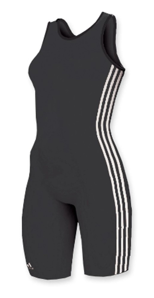 Adidas aSW102s 3 Side Stripe Wrestling Singlet, Size Girls Large