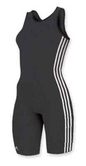 Adidas aSW102s 3 Side Stripe Wrestling Singlet, Size Girls Large