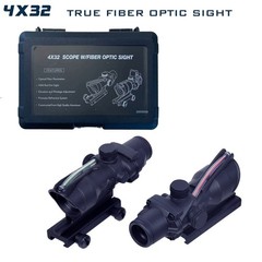 5X35 4X32 ACOG True Fiber Optic Red Green Cross Chevron Dot Tactical Sight Scope
