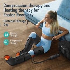 QUINEAR Leg Massager, 3-in-1 Foot Calf & Thigh Massager 3 Piece Set, Black