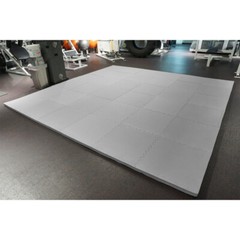 MEISTER 1.5&Prime; PUZZLE FLOOR MATS *EXTRA THICK* Home Gym Play Foam Wrestling GRAY