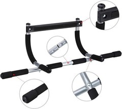 Steel Gym Pull Up Chin Bar Total Upper Body Workout For Doorway Adjustable Power