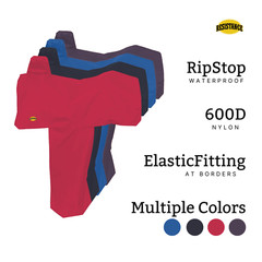 600D Nylon Western Saddle Cover Rip Stop Waterproof – Black, Red, RBlue, Magenta