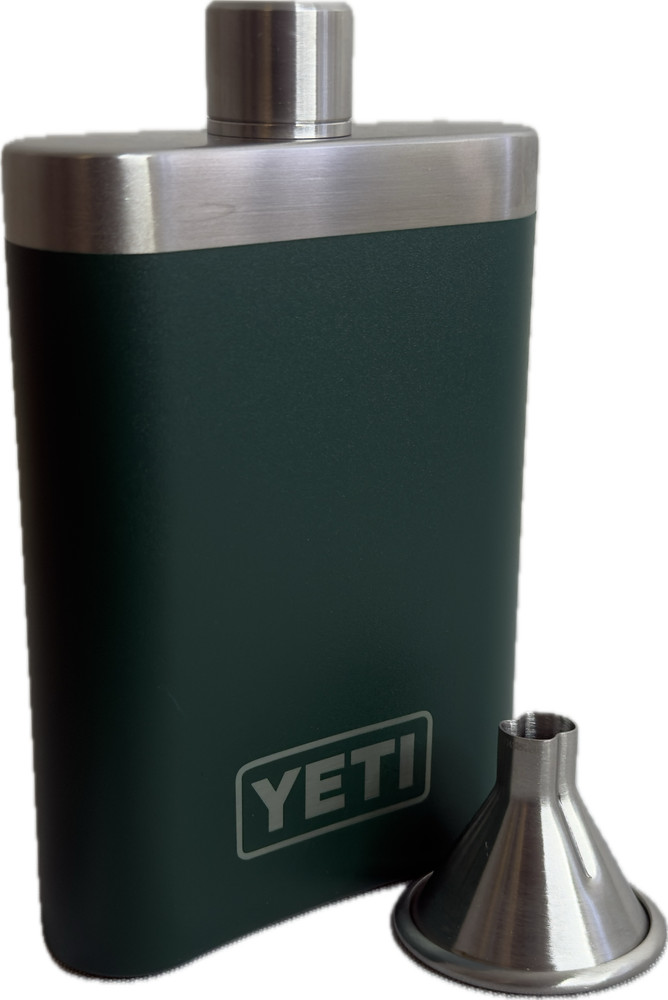 YETI GS9501-1 Flask & Funnel 7oz Black Forest Green (New in Box/Unused)
