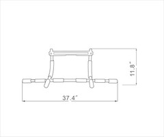DDG FITNESS POWERT Chin-Up Pull Up Bar Doorway Home Fitness Gym