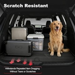 Cargo Mat with Backrest Mat Custom Fit for 2024 2025 2026 Lexus TX350 Black