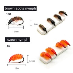 Fly Fishing Flies Kit Assortment Trout Bass with Fly Box Dry/Wet Flies 64pcs