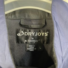 FootJoy DryJoys Mens Large Navy Black Short Sleeve Golf Rain Jacket Pullover
