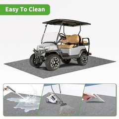 Golf Cart Garage Floor Mat (8.85×5.0 ft) – Oil Absorbent, Waterproof & Grey