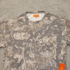 Negative Space Waffle Knit T-Shirt Mens Large NEW Camo Oversized Hunting Nature