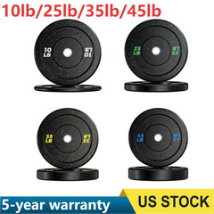 10/25/35/45 LB Olympic Bumper Plates Pair, 2-Inch Rubber Olympic Weight Plates