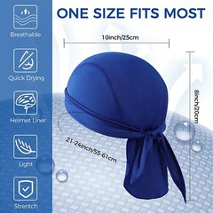 Skull Caps Wicking Beanie Bandanas Cycling Running Adjustable Headwrap Headband